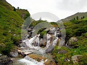 Beautiful Waterfall from the Mountains .