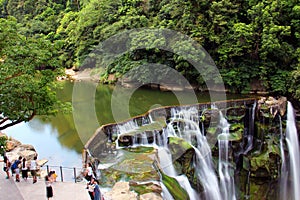 Beautiful waterfall at new-taipei city in taiwan