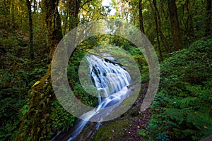 Beautiful waterfall in northern Thailand,at Kew Mae Pan nature t