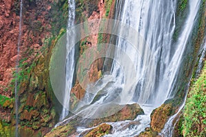 Beautiful waterfall in Ouzoud, Azilal, Morocco. Grand Atlas