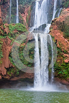 Beautiful waterfall in Ouzoud, Azilal, Morocco. Grand Atlas