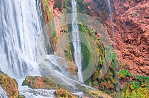 Beautiful waterfall in Ouzoud, Azilal, Morocco. Grand Atlas