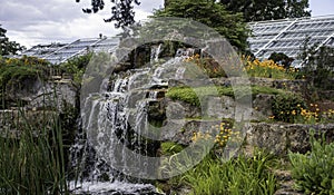 Beautiful waterfall in the park