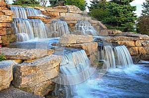 Beautiful waterfall in the park