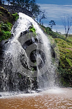 Waterfall in Parque Natural da Ribeira dos Caldeiroes photo