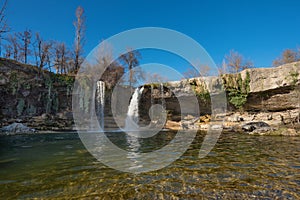 Beautiful waterfall in Pedrosa de Tobalina, Burgos, Castilla y Leon, Spain. photo