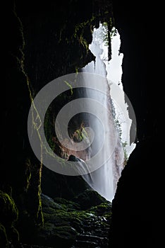 Beautiful waterfall on the Piedra River in Aragon photo