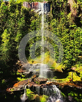 A beautiful waterfall at PirenÃÂ³polis. photo