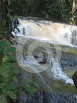 Beautiful waterfall in Presidente Figueiredo, Amazon region photo