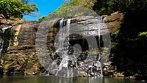 Beautiful waterfall in the rainforest.