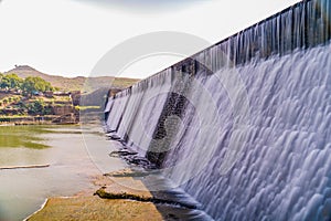 Beautiful Waterfall in river with a Long exposure photography