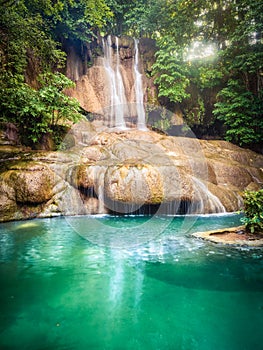 Beautiful waterfall Sai Yok Noi at national park, Thailand
