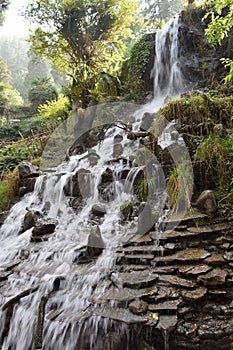 Beautiful waterfall scenery at Mussoorie india