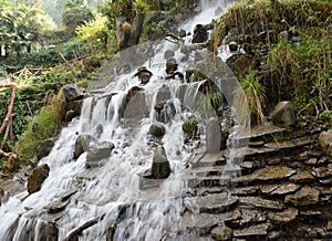 Beautiful waterfall scenery at Mussoorie india