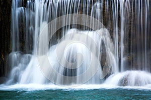 Beautiful waterfall with silky smooth water