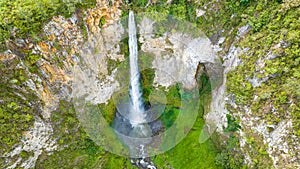 Beautiful waterfall Sipiso Piso. Sumatra, Indonesia.