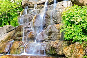 Beautiful waterfall in Sofiyivka park in Uman, Ukraine photo