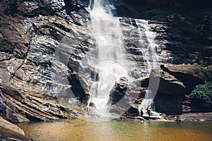 Beautiful waterfall in Sri Lanka.