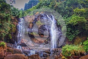A beautiful waterfall in Sri Lanka named Galaboda ella