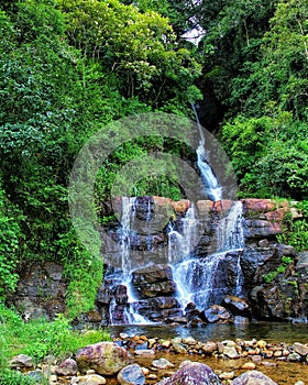 A beautiful waterfall in Sri Lanka named Sari Ella