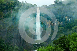 Beautiful waterfall in Sri Lanka Upcountry, diyaluma waterfall photo