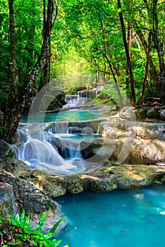 Beautiful waterfall in Thailand tropical forest