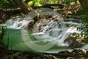 Beautiful waterfall in Thailand tropical forest