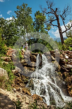 Beautiful waterfall, untouched nature, beautiful view