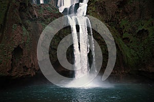 Beautiful waterfalls called - Ouzoud in Morocco. Ouzoud Falls in Africa. Landscape