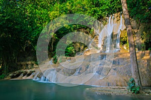 Beautiful waterfalls in Kanchanaburi province, Thailand