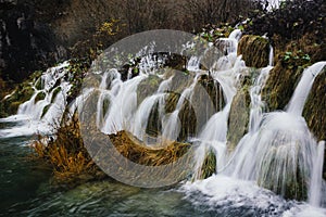 The beautiful waterfalls of Plitvice Lakes National Park