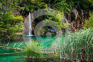 Beautiful Waterfalls, Plitvice Lakes, National Park, Forest, Croatia