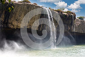 Beautiful waterfalls in Vietnam in the wild