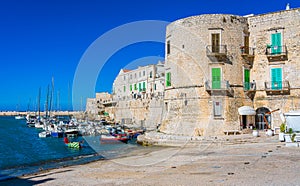 The beautiful waterfront of Giovinazzo, town in the province of Bari, Puglia Apulia, southern Italy.