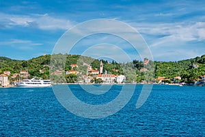 The beautiful waterfront of Sipanska Luka on Sipan Island, Croatia.