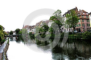 Beautiful waterfront in Strasbourg