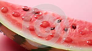 Beautiful watermelon with dew droplets