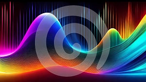 beautiful wave abstract color gradient Background, generative Ai art