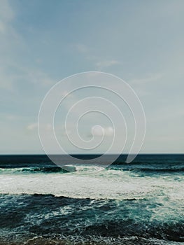 Beautiful wave at kasap beach in Pacitan east java