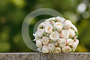 Beautiful wedding bouquet of the bride