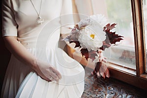 Beautiful wedding bouquet Bride