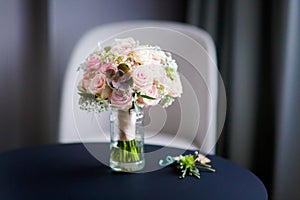 Beautiful wedding bouquet detail