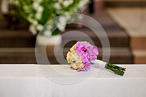 Beautiful wedding bouquet detail