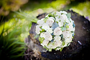 Beautiful wedding bouquet detail