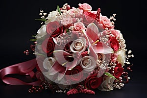 Beautiful wedding bouquet. Generative AI