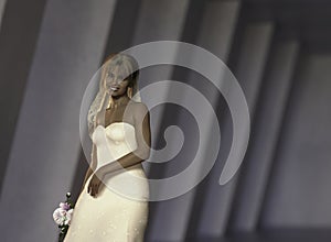 Beautiful wedding bride. 3D rendering.