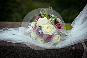 Beautiful wedding bride bouquet