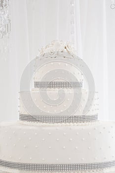 Beautiful wedding cake white