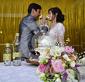 Beautiful wedding couple