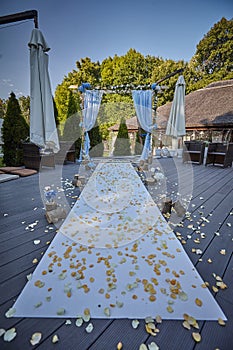 Beautiful wedding decorations in nature